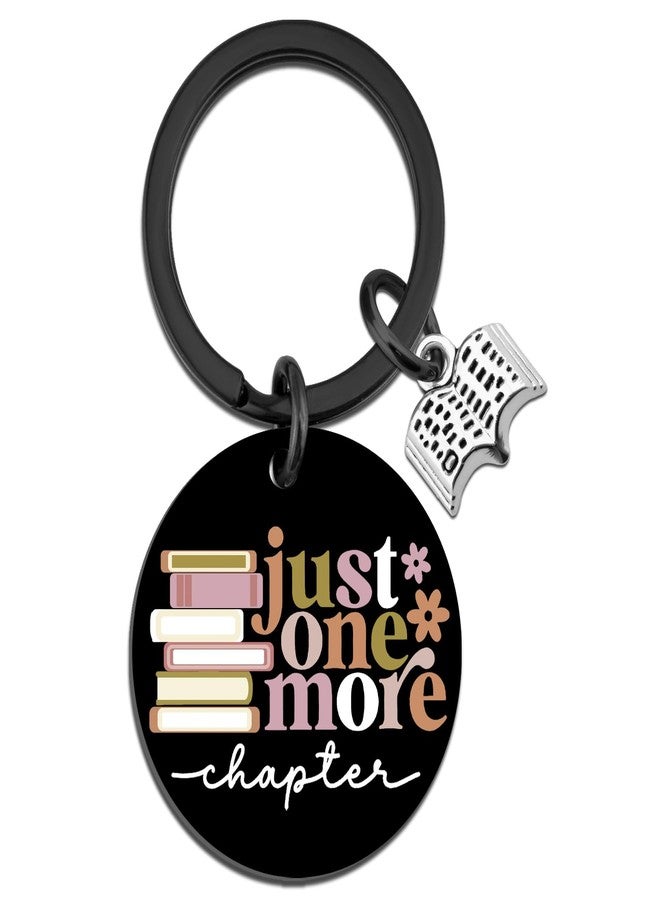 MOEXUKO Book Lovers Gifts for Women Book Accessories Keychain Reading Gifts for Books Lovers Bookish Reader Books Club Gift Reading Accessories Thanksgiving Christmas Gift Just One More Chapter Keyring - Image 1